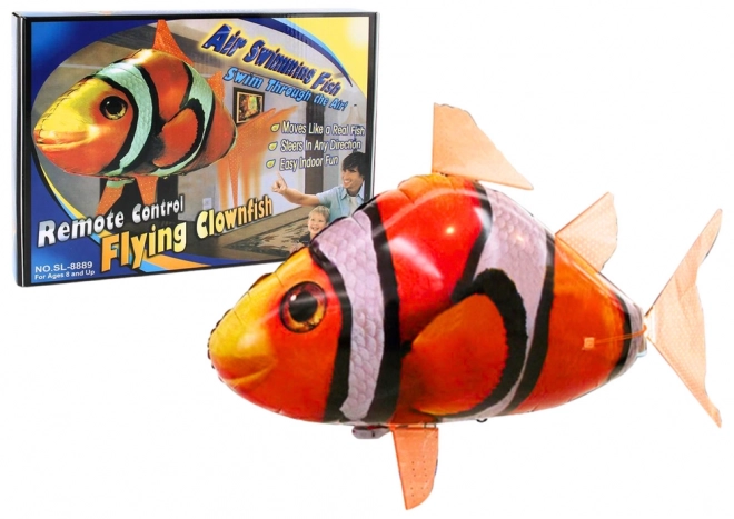 Dálkově ovládané ryby R/C Clownfish Orange Flying Balloon