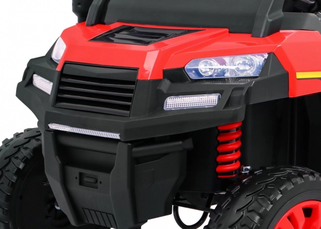 Farmářské auto pro 2 děti Červené + 4x4 + Dálkové ovládání + Kiper + LED Audio