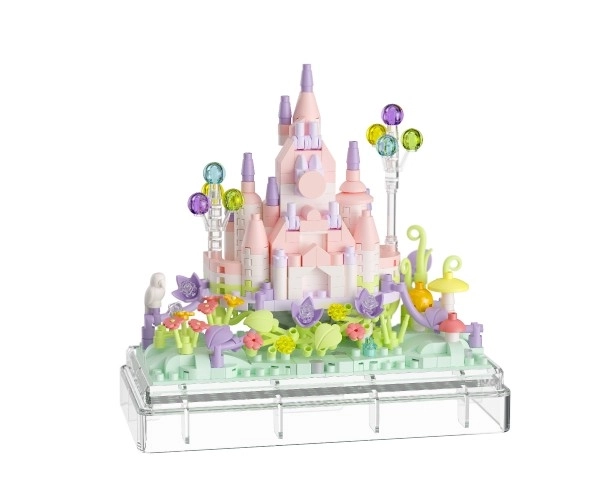 Stavebnice mini KOCO Letní hrad plast 412ks v krabičce 11x12x5cm