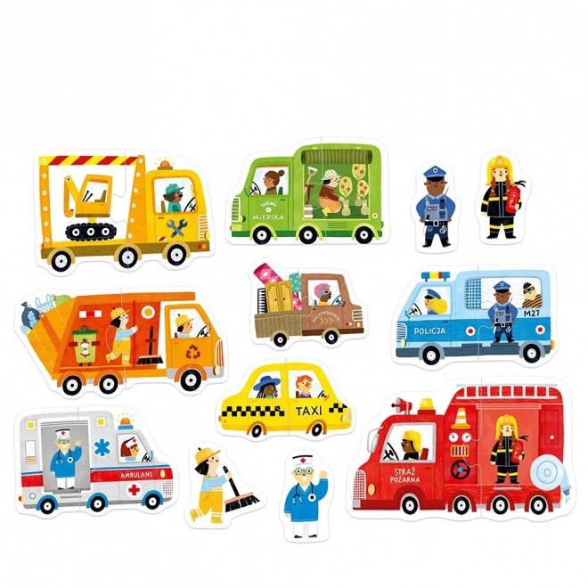 Puzzle k připojení - Auta