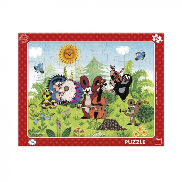 Puzzle deskové Krtek a kapela 29x37cm 40 dílků ve fólii