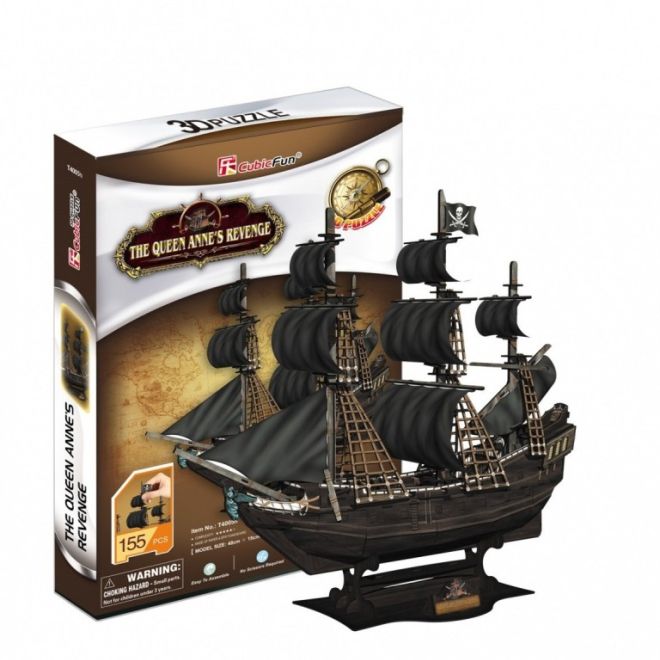 Cubicfun 3D puzzle Pirátská loď Queen Anne's Revenge 155 dílků