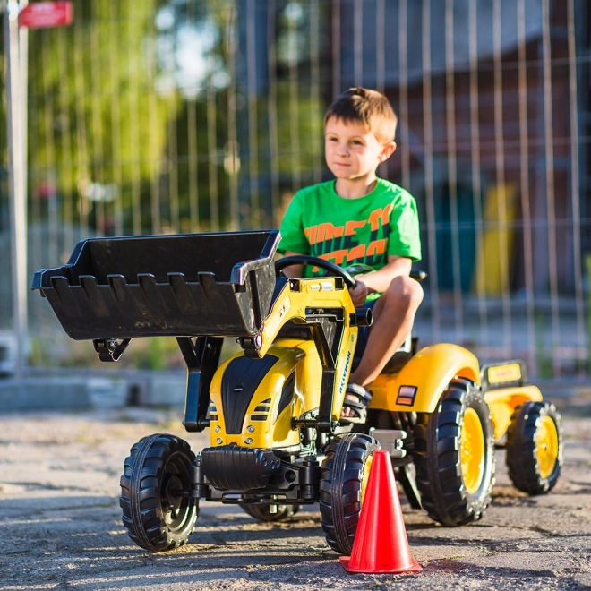 Traktor šlapací Komatsu s přední i zadní lžící a valníkem