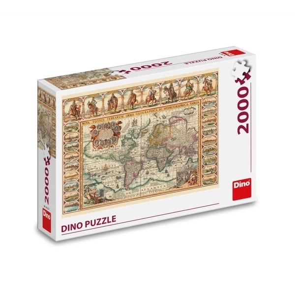 Puzzle Dino historická světová mapa 2000 dílků