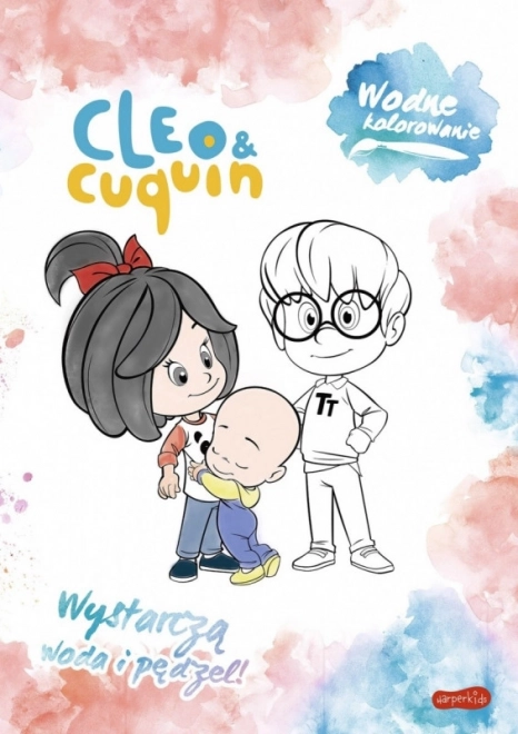 Omalovánky Cleo a Cuquin. Barvení vodou