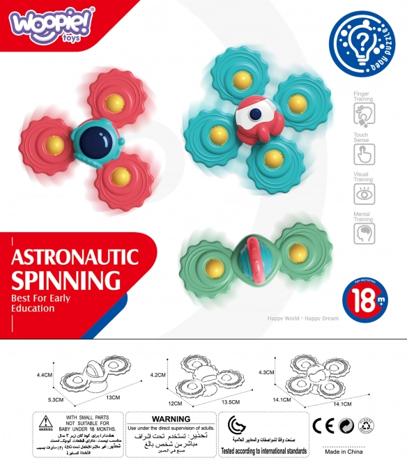 Woopie dětský spinners gryzačka sada 3 ks