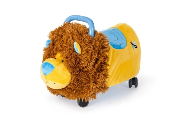 Odrážedlo FUNNY WHEELS Rider Ride-On lvíček 50cm plyšový nosn. 25kg v krabici 49x30x23cm 12m+ – Modrý