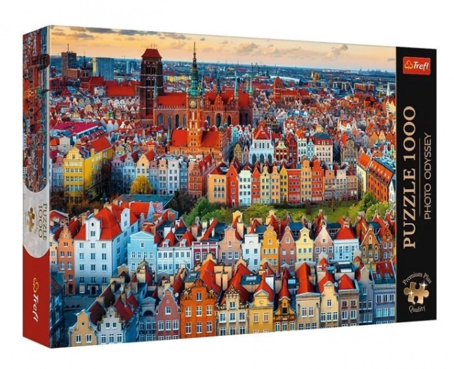 Puzzle 1000 prvků Premium Plus Kvalitní pohled na Gdaňsk, Polsko