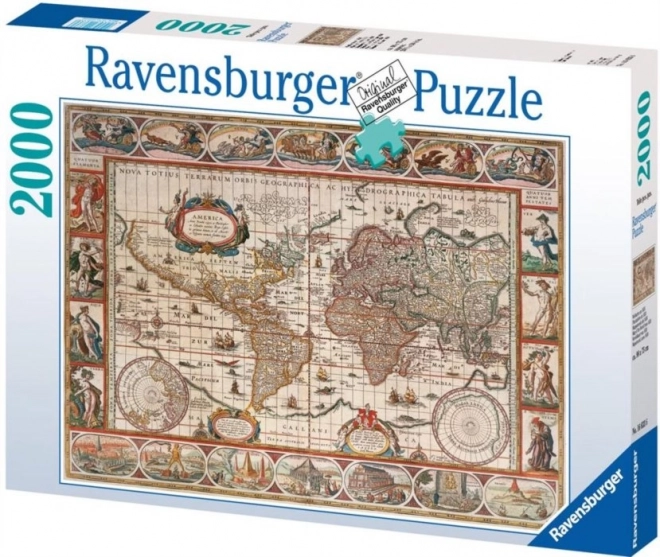 Puzzle mapa světa Ravensburger z roku 1650 - 2000 dílků