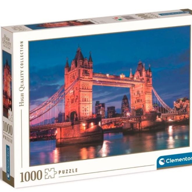 Puzzle 1000 dílků Vysoká kvalita, Tower Bridge v noci