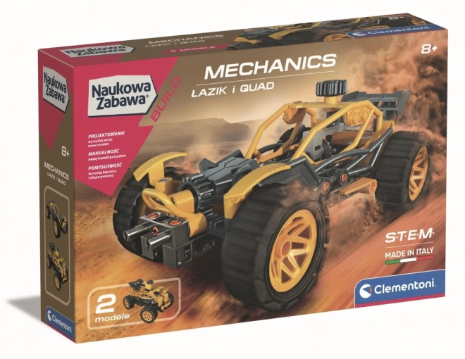Sada mechanického laboratorního vozítka a čtyřkolky