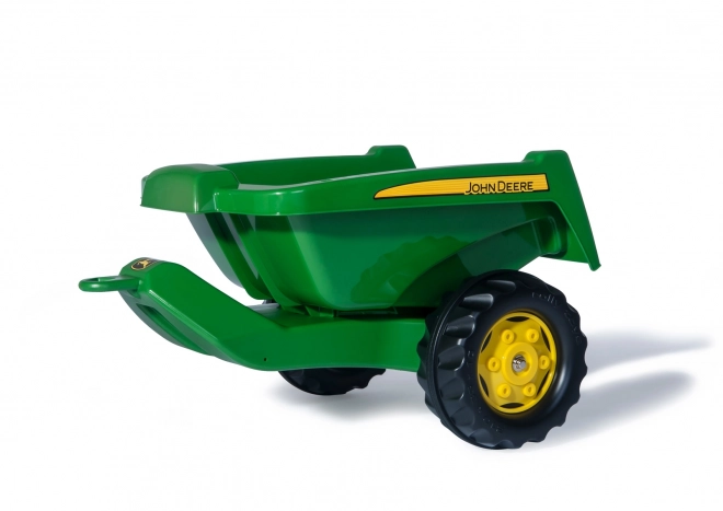 Zelený přívěs Rolly Kipper k traktoru John Deere