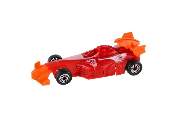 Transformer auto/robot závodní formule plast 19 cm na kartě