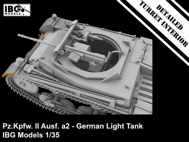 Plastikový model německého lehkého tanku Pz.Kpfw II Ausf. a2 1/35