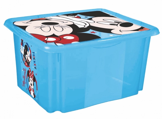 Úložný box s víkem malý "Mickey", Modrá