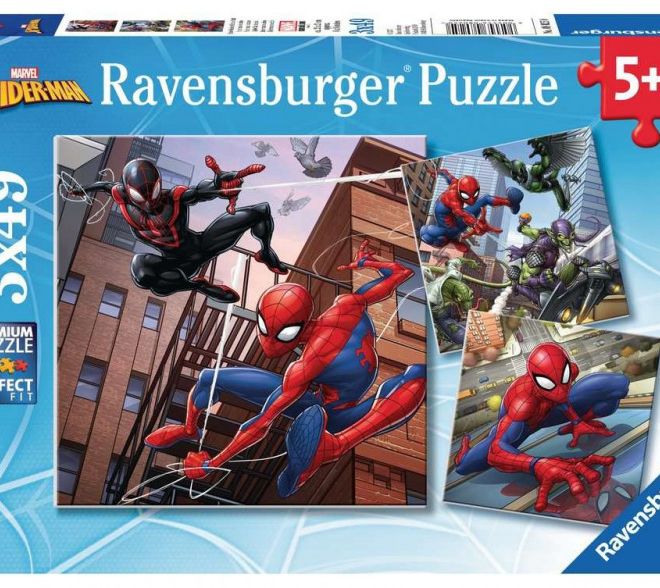 Puzzle 3x49 dílků Spiderman