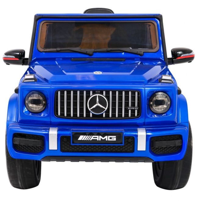Mercedes AMG G63 pro děti Modrá barva + dálkové ovládání + MP3 LED + pomalý start + EVA + pásy