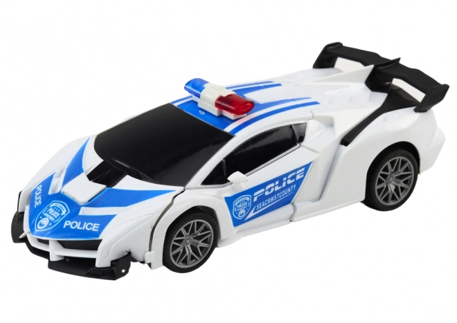 Policejní R/C auto 2v1 s robotem a světly