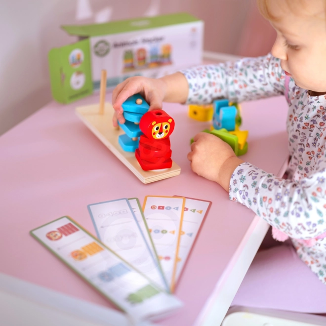 Montessori skládačka zvířátka pyramidka 27 dílů FSC