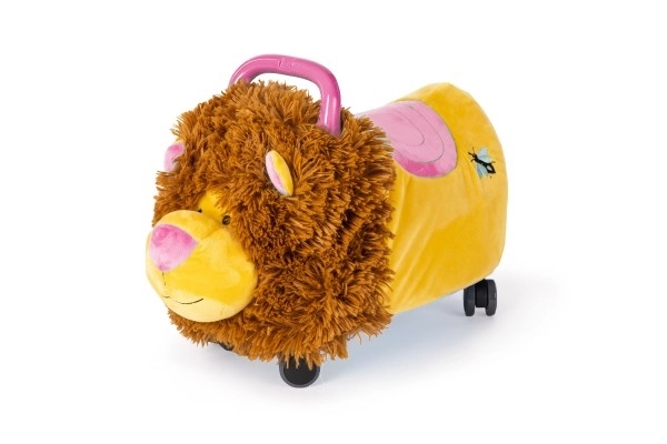 Odrážedlo FUNNY WHEELS Rider Ride-On lvíček 50cm plyšový nosn. 25kg v krabici 49x30x23cm 12m+ – Růžový