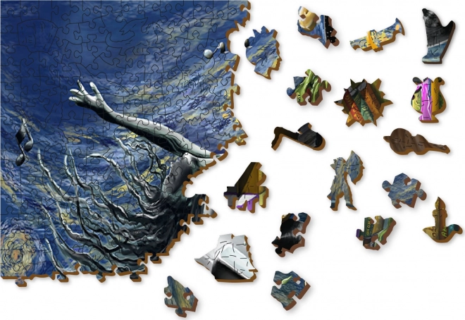 WOODEN CITY Dřevěné puzzle Hudební fantazie 2v1, 1010 dílků EKO