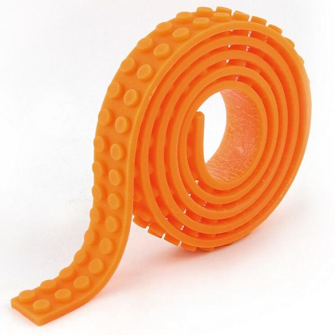 Stavebnicová páska kompatibilní s Lego  - 90 cm – Oranžová