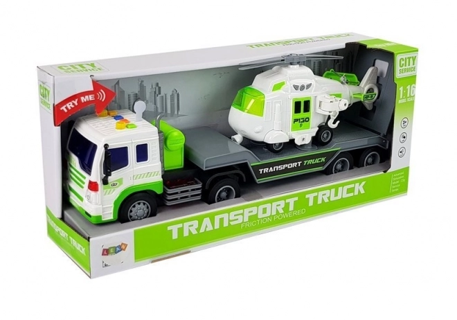 Transportér baterií 1:16 s vrtulníkem