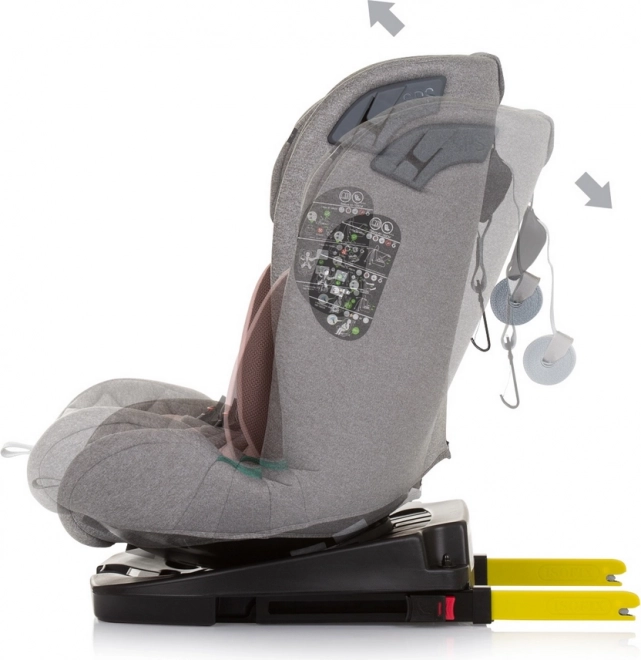 CHIPOLINO Autosedačka X Factor i-Size 40-150cm Isofix 360 Flamingo