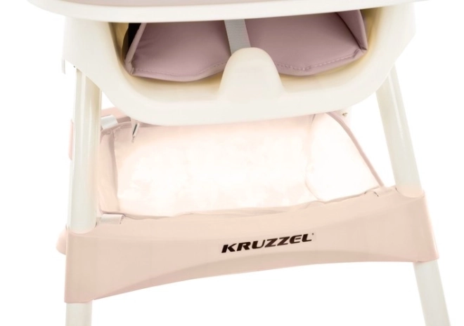 Vysoká jídelní židlička Kruzzel – Růžová