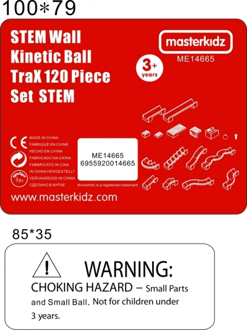 Konstrukční sada STEM tabule Masterkidz s kuličkovou dráhou