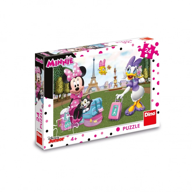 Puzzle Minnie v Paříži - 24 dílků