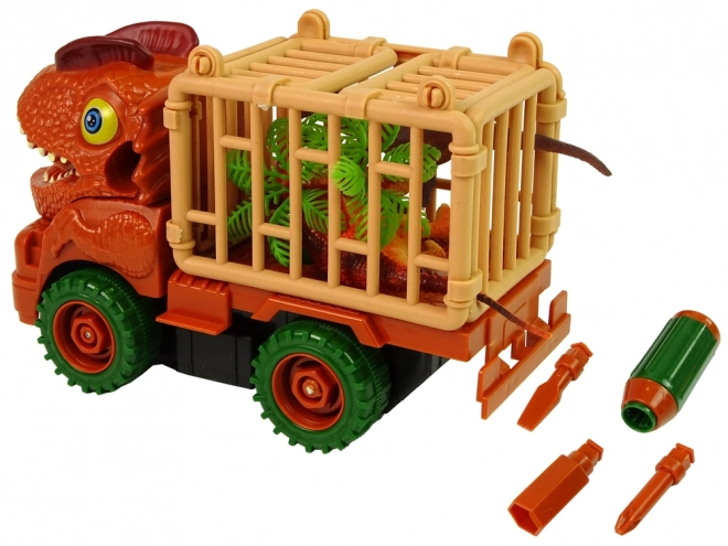 Transporter Dinosaurus Truck pro demontáž Oranžové příslušenství