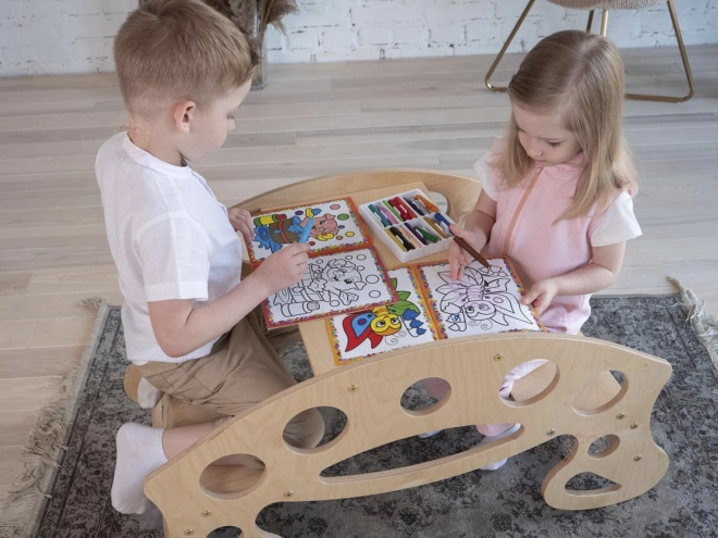 Montessori houpací stůl, Natural Wood