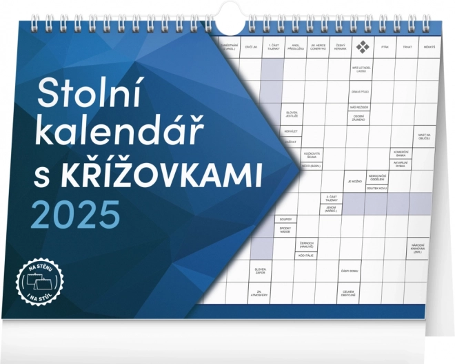 NOTIQUE Stolní kalendář s křížovkami s háčkem 2025, 30 x 21 cm