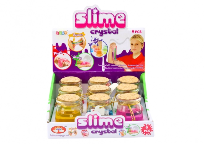 Lepivý sliz ve sklenici 150 g 9 barev