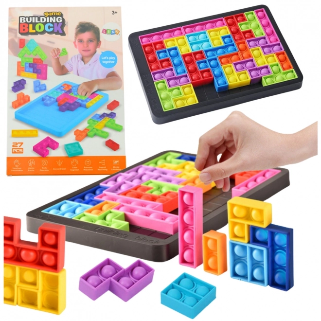 Senzorická hračka Tetris Pop-It Puzzle 3v1