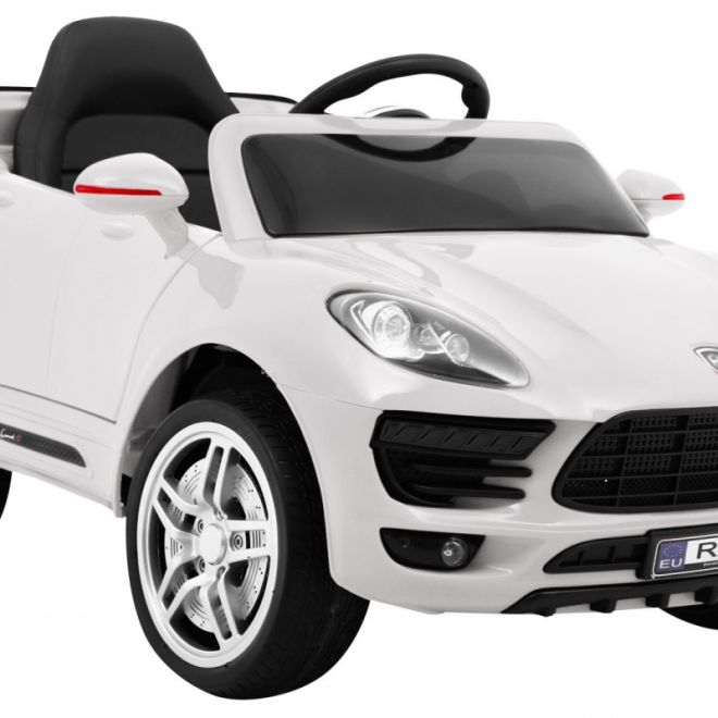 Turbo-S bateriové auto pro děti Bílé + Dálkové ovládání + Pomalý start + EVA kola + Rádio MP3