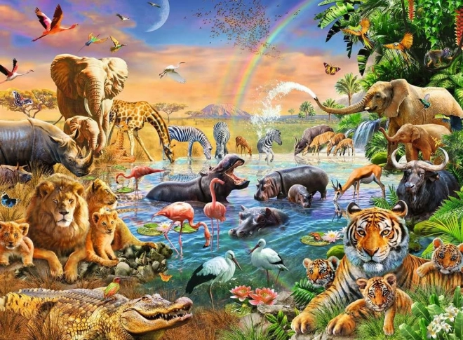 Puzzle džungle - Oáza v savaně od Ravensburger