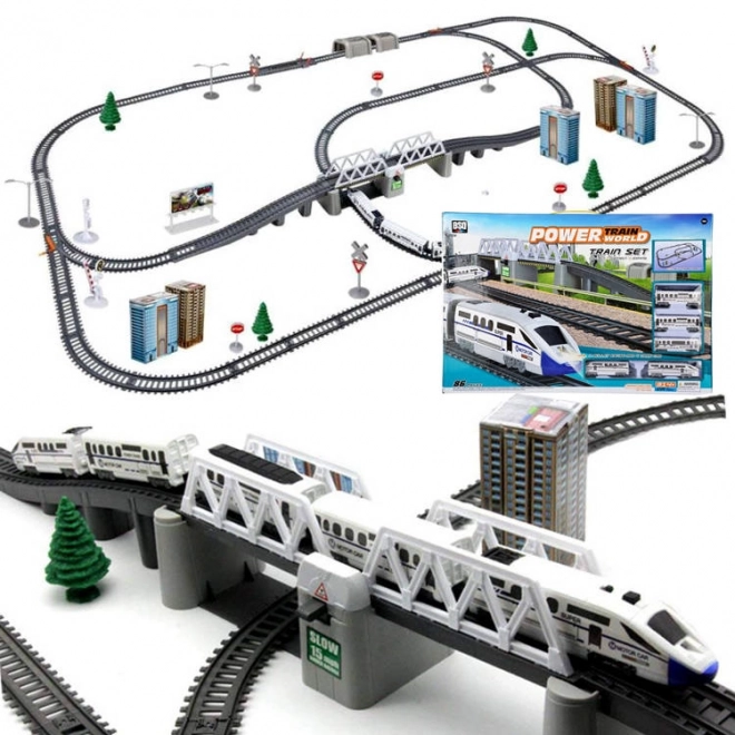 Dlouhá moderní elektrická železnice 914cm RC0464