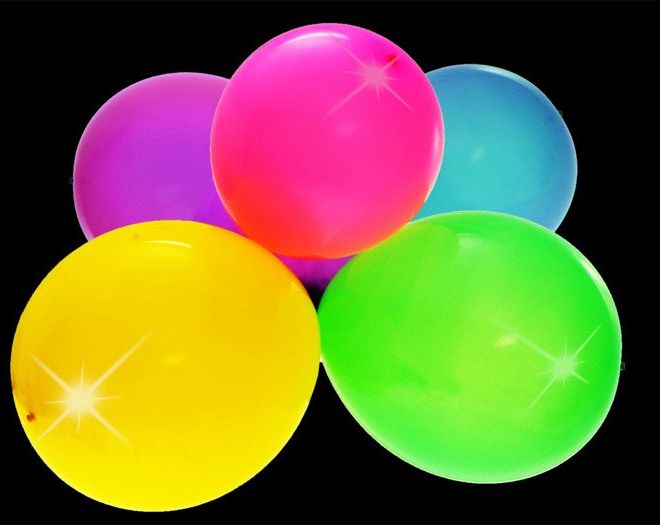 Světelné LED balónky narozeninová dekorace - 5 kusů