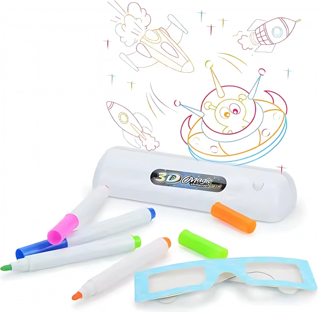 WOOPIE Magnetická 3D Tabule s LED Podsvícením pro Kreslení