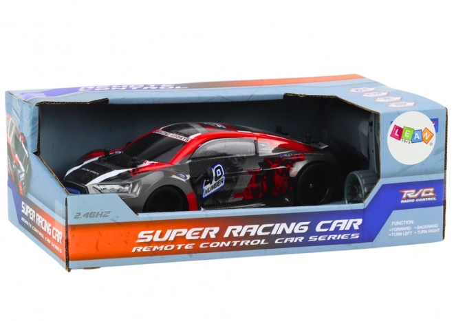 RC auto na dálkové ovládání 1:18 gumová driftovací kola červená