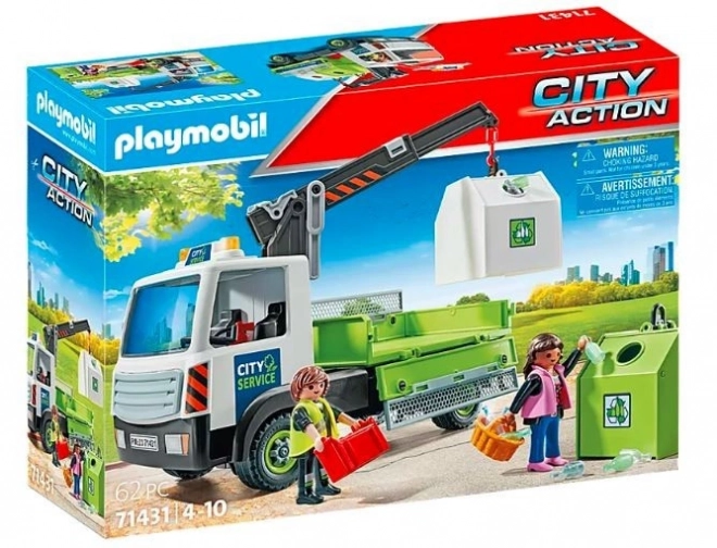 Sada figurek City Action 71431 Nákladní auto se skleněnými kontejnery