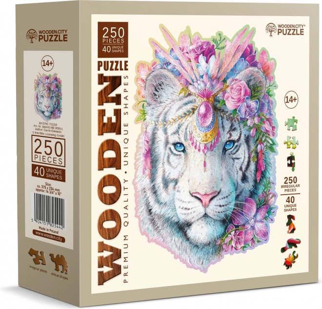 WOODEN CITY Dřevěné puzzle Mystický tygr 250 dílků