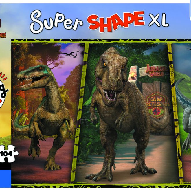 Puzzle Barevní dinosauři XL Super 104 dílků