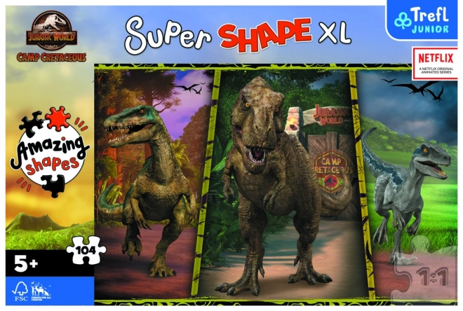 Puzzle Barevní dinosauři XL Super 104 dílků