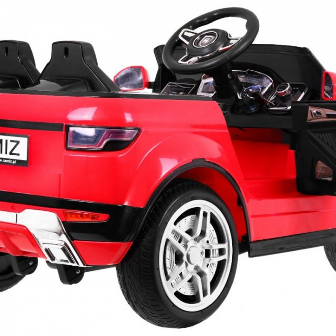 Rapid Racer elektrické auto pro děti Červené + dálkové ovládání + pomalý start + EVA + MP3 LED