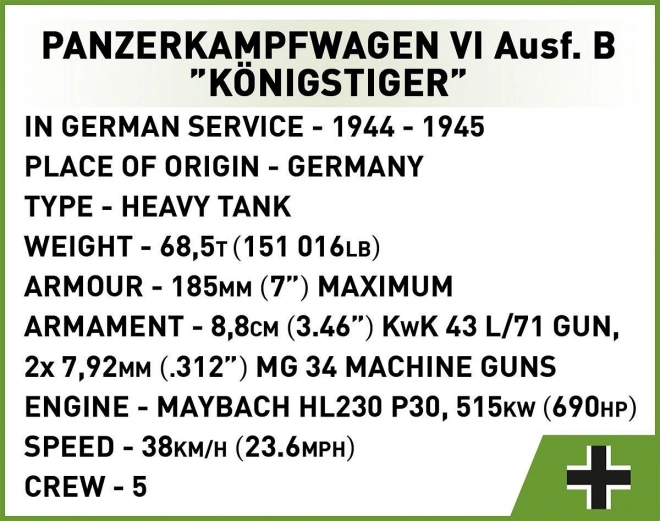 Model německého tanku Panzer VI Ausf. B Königstiger