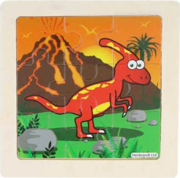 Dřevěné puzzle Dinosaurus 9 dílků