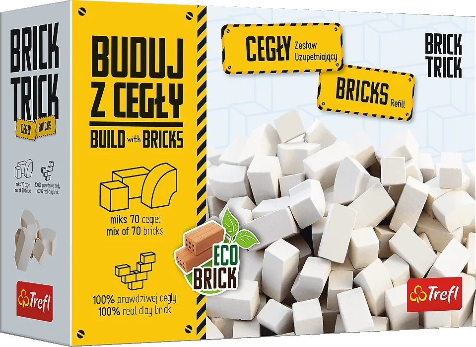 Trefl Brick Trick Náhradní balení bílých cihel 70 ks